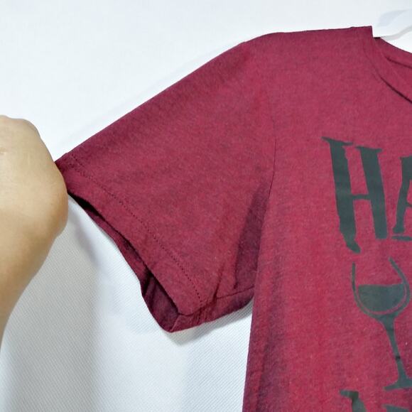 Happy Hallo Wine Premium Unisex T-Shirt Size M - Picture 4 of 6